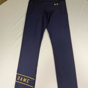 Under Armour Notre Dame Navy Blue‎ Leggings Size Small